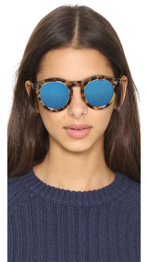 illesteva leonard mirrored sunglasses